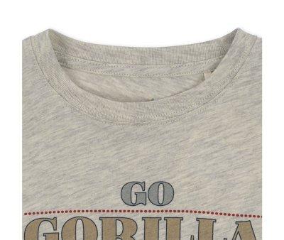T-Shirt MC GOTS Gorilla Off White Melange