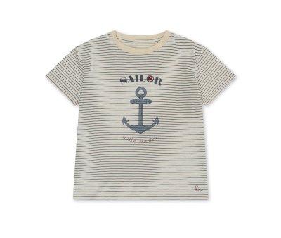 T-Shirt MC GOTS Stripe Blue