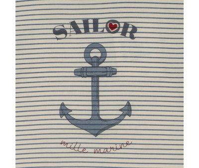 T-Shirt MC GOTS Stripe Blue