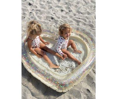 Inflatable Pool Transparent Heart Glitter
