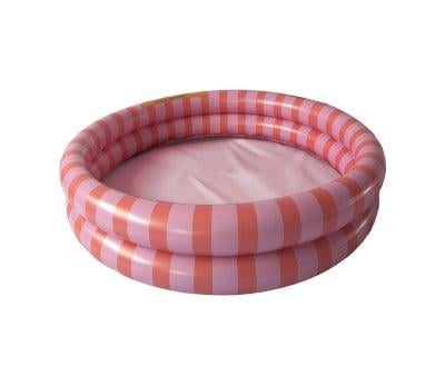 Inflatable Pool Small Stripes Orange/Red