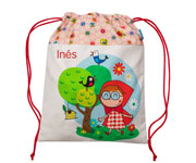 Mochila Saco Caperucita Personalizable
