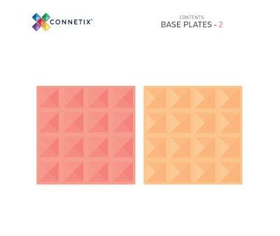 Pack Connetix Pastel Lemon & Peach 2 Plaques de Base