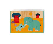 6 Cubi di Legno Animali