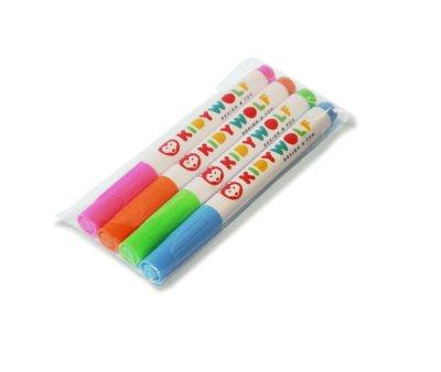 4 Pennarelli Fluorescenti Pastello Cancellabili KidyDraw-Pro