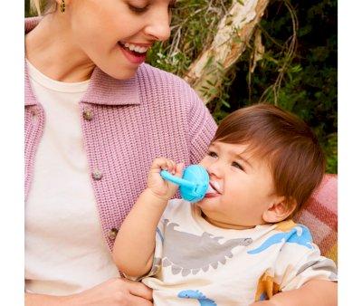 Silicone Anti-Choke Feeder Blue