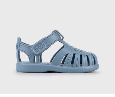 Sandlias Infantis Igor Velcro Tobby Solid Ocean
