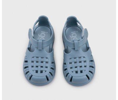 Sandlias Infantis Igor Velcro Tobby Solid Ocean