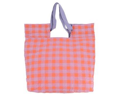 Lilac Gingham Tote Bag