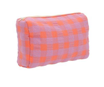Quilted Purple Gingham Toiletry Bag