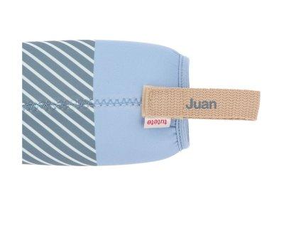 Neoprene Sleeve Stripes Blue 500ml Personalised