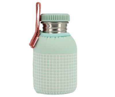 Neoprene Case Stripes Sage 350ml Personalised