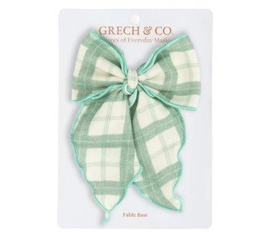 Clip de Pelo con Lazo Grande Fern Plaid
