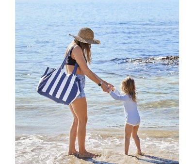 Bolsa de praia  Stripes Dock & Bay  Navy Blue