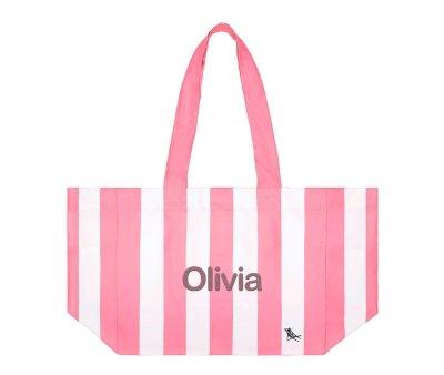 Bolsa de praia  Stripes Dock & Bay  Rosa Pastel