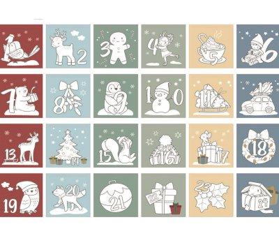 Calendario para Pintar Cuenta Atrs Navidad