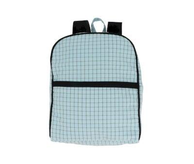 Personalised Nordic Check Blue Backpack