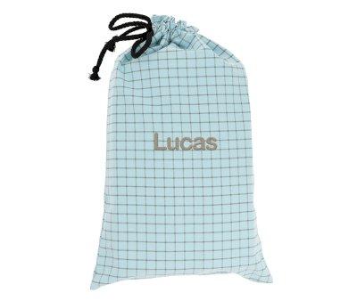 Nordic Check Blue Personalized Snack Bag