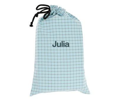 Nordic Check Blue Personalized Snack Bag