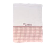 Toalla de Bao Vichy Rosa Personalizable