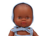 Gorrinho Crochet Boneca Azul Nigara