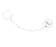 Attache-sucette Blanc Personnalisable