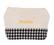 Necessaire infantil personalizvel preta Vichy