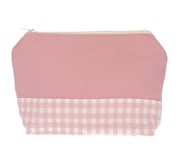 Necessaire infantil personalizvel rosa Vichy