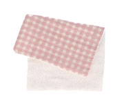 Cesta Personalizzabile + 4 Salviettine Vichy Rosa