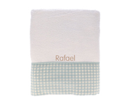 Toalla de Bao Vichy Verde Personalizable