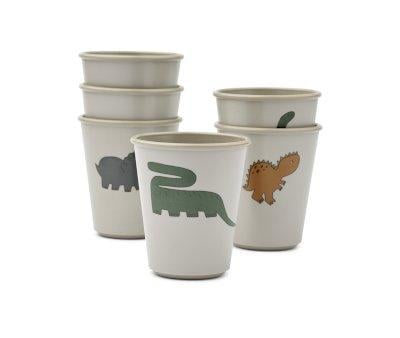 Pack 6 Vasos Lana Dinosaurs / Mist
