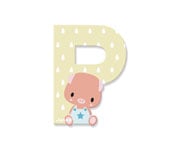 Lettre en bois pur  P