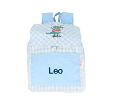 Mochila Pequea Vichy Croc Personalizable