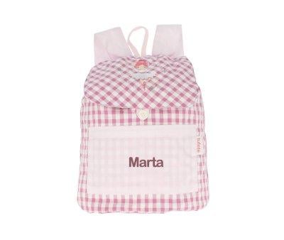 Mochila Pequea Vichy Ballet Personalizable