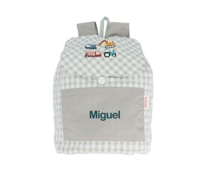 Mochila Pequena Personalizvel Vichy Trucks