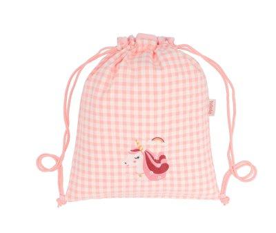 Mochila Saco Vichy Magical Unicorn Personalizable