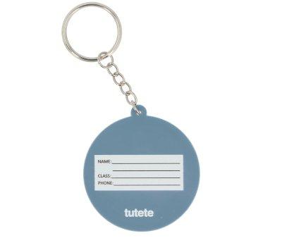 Silicone Keychain Personalised Star Blue