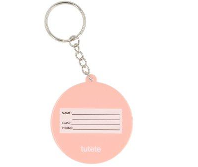 Silicone Keychain Personalised Star Coral Pink