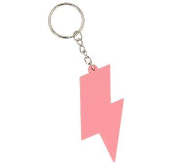 Keychain Personalised Silicone Thunder Pink