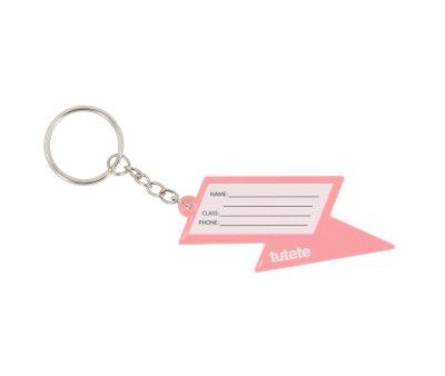 Keychain Personalised Silicone Thunder Pink