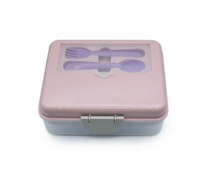 Caja Bento 2 Niveles Pink Purple Grey