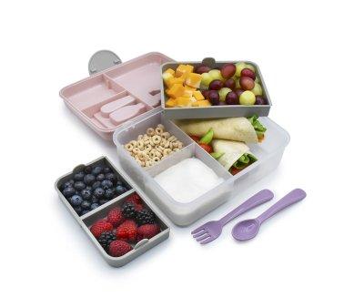 Caja Bento 2 Niveles Pink Purple Grey