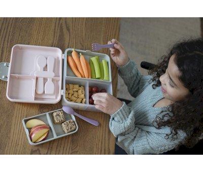 Caja Bento 2 Niveles Pink Purple Grey