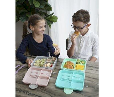Caja Bento 2 Niveles Pink Purple Grey