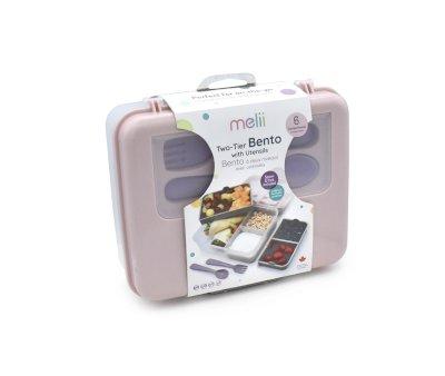 Caja Bento 2 Niveles Pink Purple Grey