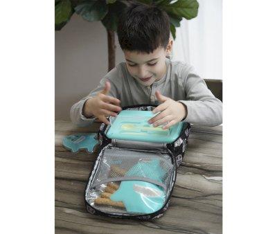 Caja Bento 2 Niveles Blue Mint Lime