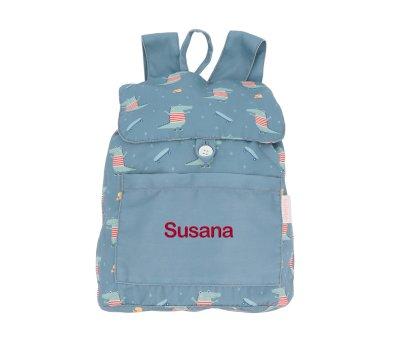 Petit Sac  Dos en Toile Croc Personnalisable