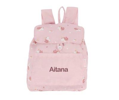 Small Magical Unicorn Personalised Fabric Backpack