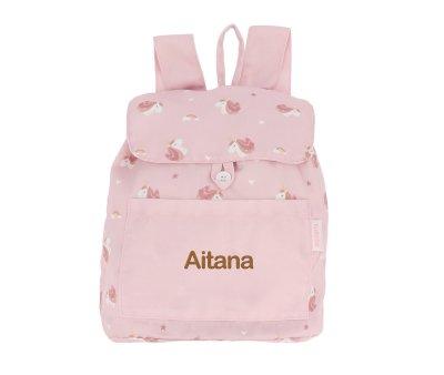 Small Magical Unicorn Personalised Fabric Backpack
