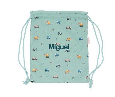 Personalised Fabric Sack Backpack Trucks